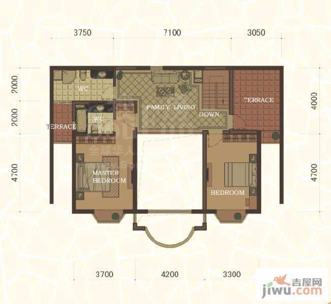 东方名城普通住宅216.1㎡户型图