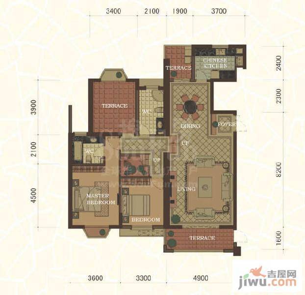 东方名城普通住宅244.2㎡户型图