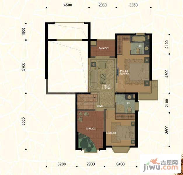 东方名城普通住宅208.1㎡户型图