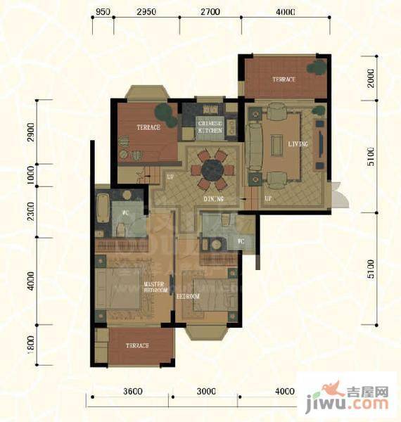 东方名城普通住宅186.2㎡户型图