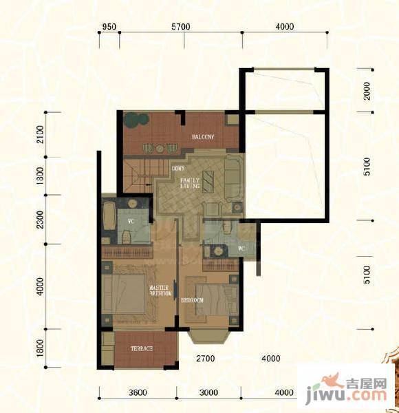 东方名城普通住宅186.2㎡户型图