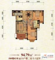 东方名城普通住宅94.8㎡户型图