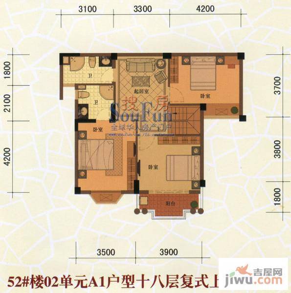 东方名城普通住宅168.5㎡户型图