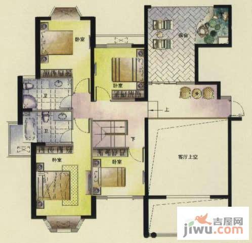 东方名城8室3厅4卫278.4㎡户型图