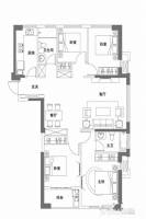 中庚香海湾4室2厅2卫122㎡户型图
