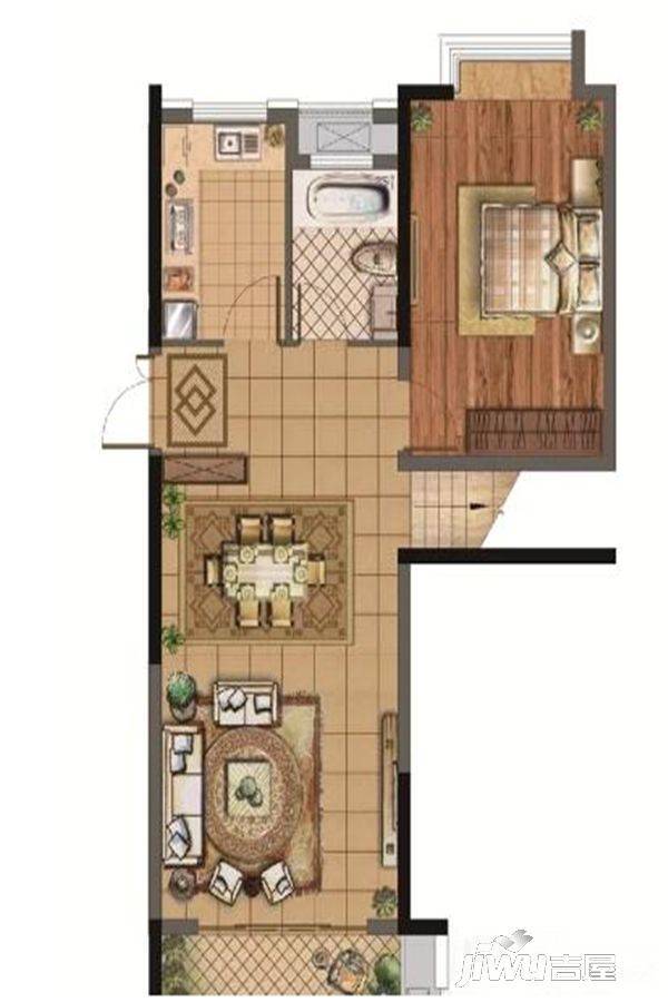 融侨阳光城方圆3室2厅2卫107㎡户型图