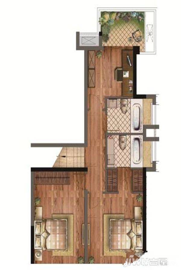 融侨阳光城方圆4室2厅3卫127㎡户型图