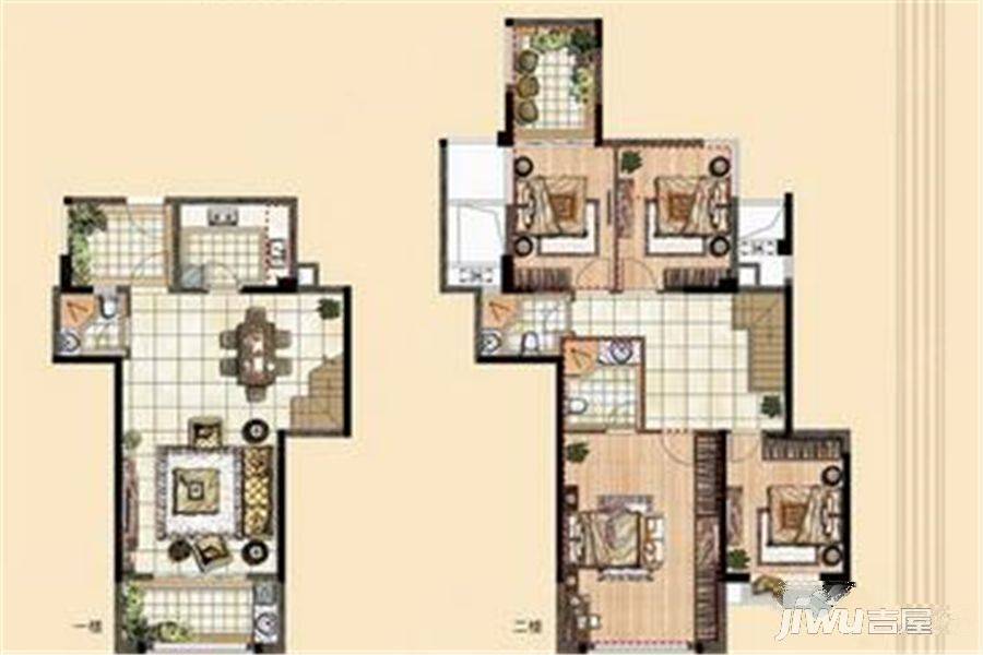 凯景公园里4室2厅3卫116㎡户型图