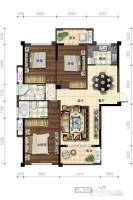鼎弘东湖湾3室2厅2卫102.6㎡户型图