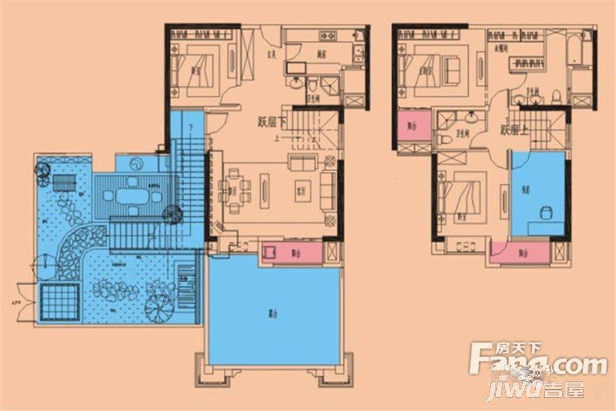 正祥贵里4室2厅3卫165㎡户型图