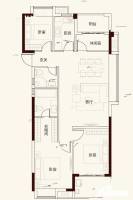 禹洲金辉里4室2厅2卫113㎡户型图