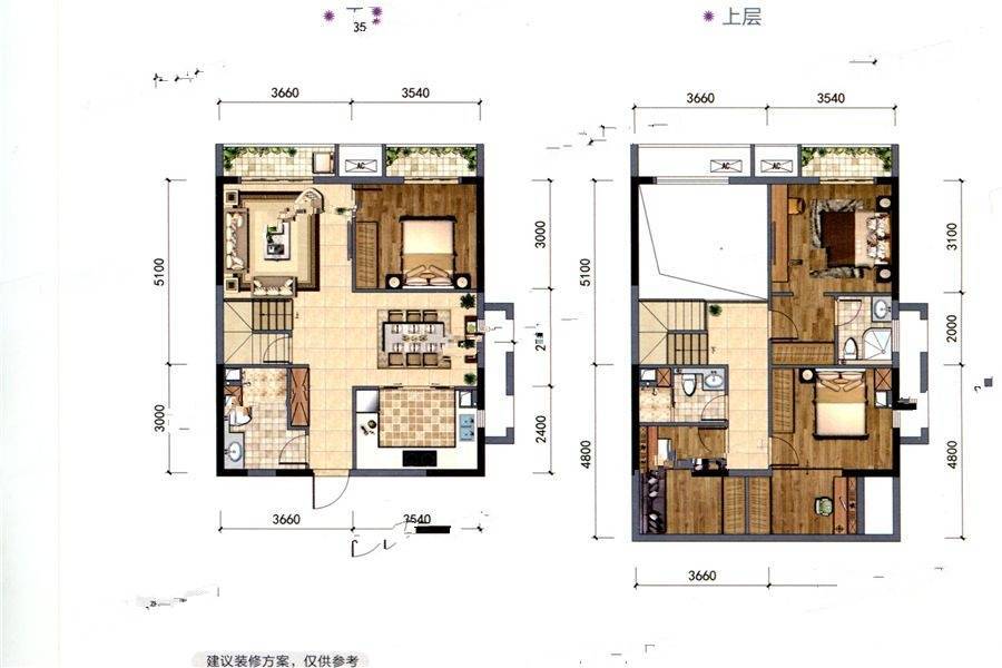 红星大都汇4室2厅3卫78.8㎡户型图