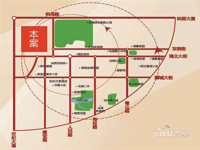 蒙西香榭丽舍位置交通图