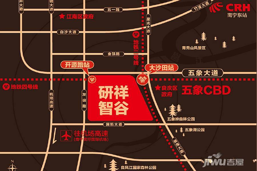 南宁研祥智谷位置交通图