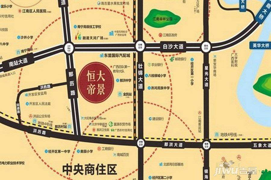 南宁恒大帝景位置交通图图片