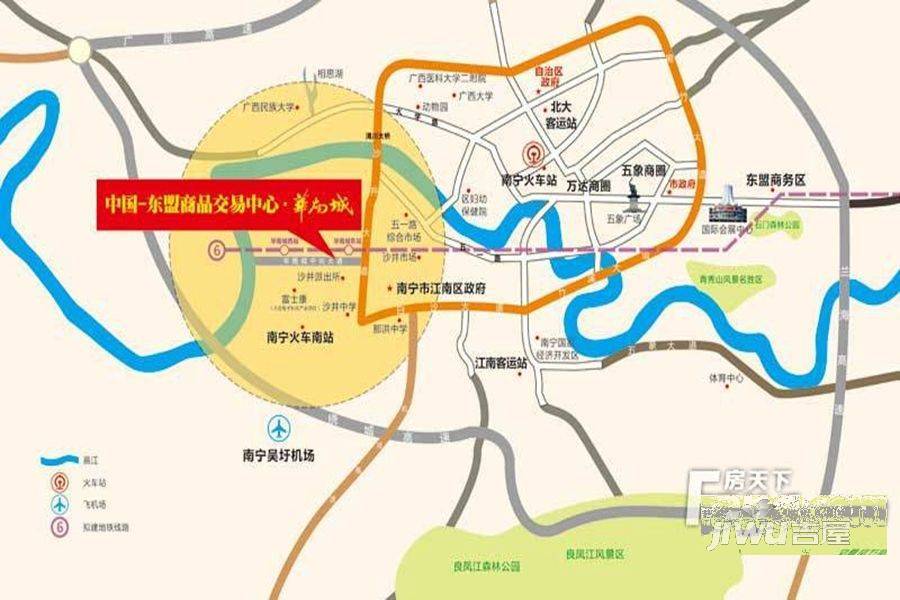 南宁华南城位置交通图图片