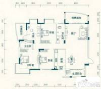 天池山中脊4室2厅2卫141.3㎡户型图