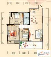 碧园南城故事3室2厅1卫99㎡户型图