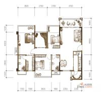 红日山湖4室2厅2卫121.2㎡户型图