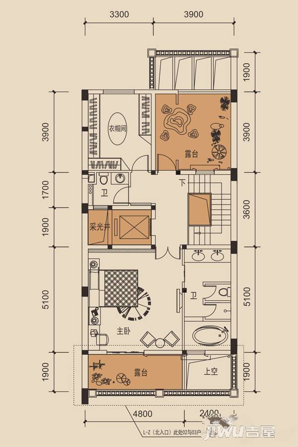 金源城中央墅普通住宅71㎡户型图