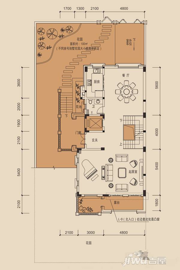 金源城中央墅普通住宅108㎡户型图