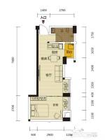 丰泽SOHO1室1厅1卫47.3㎡户型图