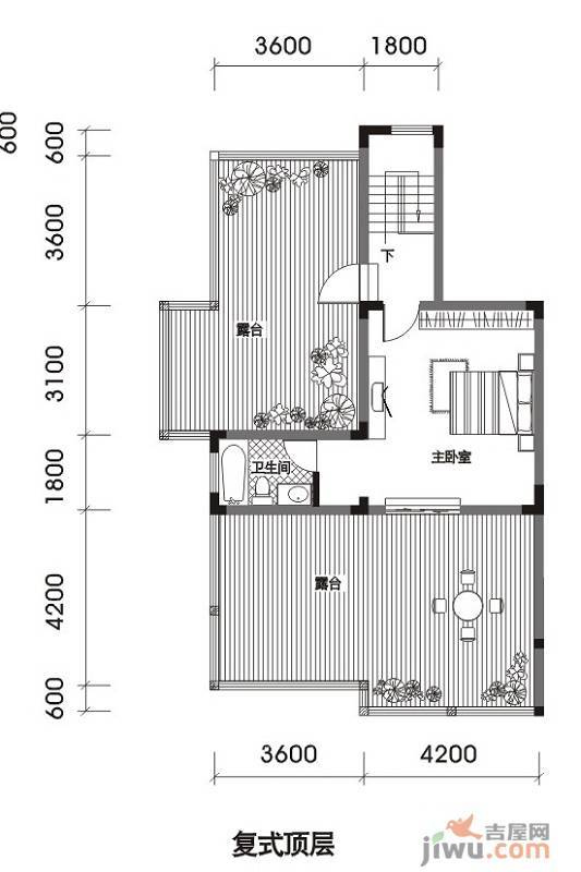 观澜溪谷4室2厅2卫180㎡户型图