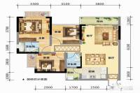 万汇华府4室2厅2卫98.9㎡户型图