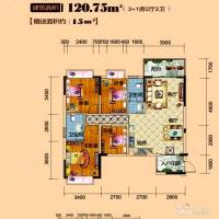 时代家园4室2厅2卫120.8㎡户型图