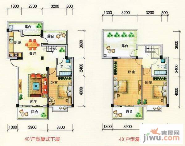 南宁奥园3室2厅2卫137.1㎡户型图