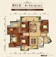 南宁万达茂5室2厅2卫142.8㎡户型图