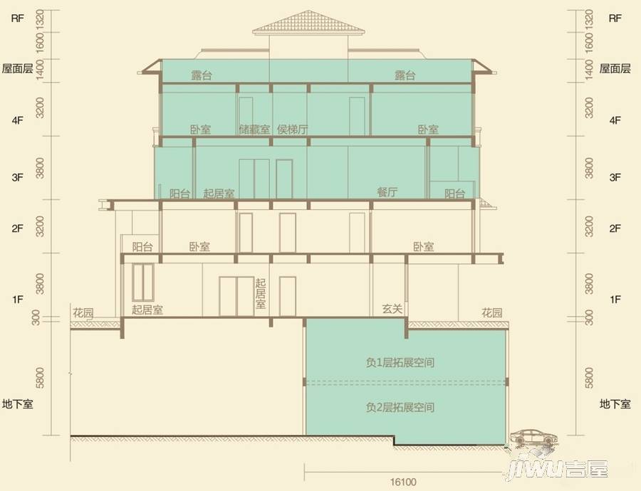 江山御景4室2厅3卫295㎡户型图