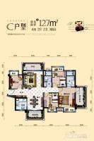 碧桂园天玺湾4室2厅2卫127㎡户型图