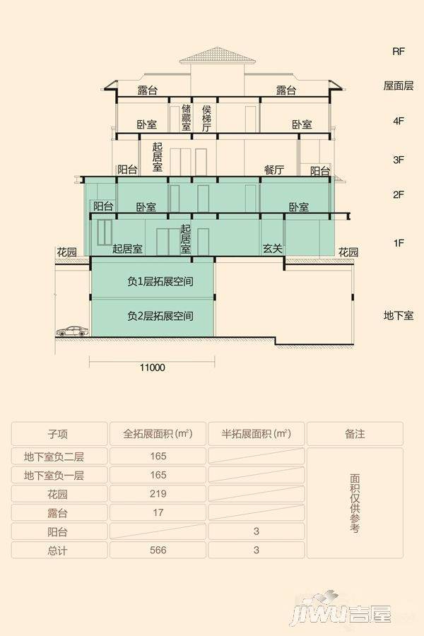 江山御景6室3厅3卫566㎡户型图