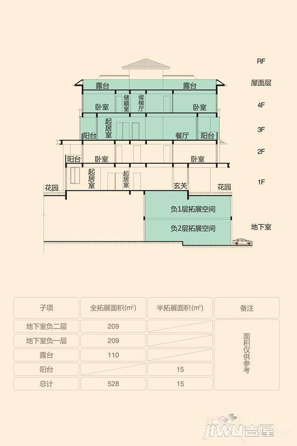 江山御景6室3厅3卫528㎡户型图