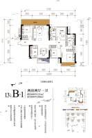 融创九棠府4室2厅2卫131㎡户型图