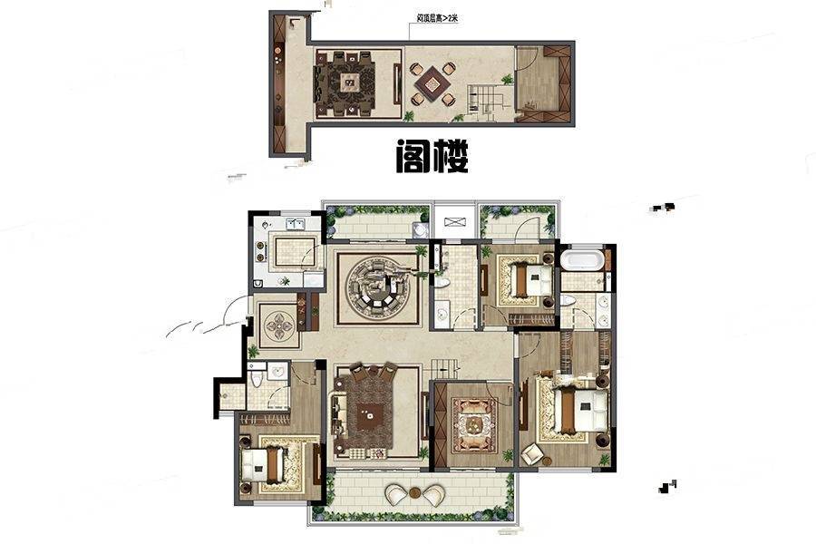 雅居乐常乐府5室4厅3卫160㎡户型图