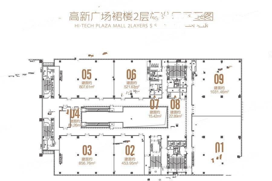 高新广场1室0厅0卫1090.5㎡户型图