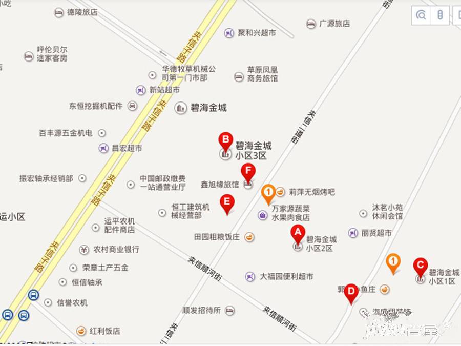 佳润碧海金城位置交通图