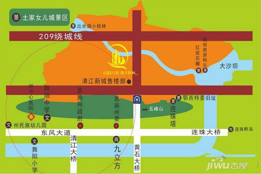 清江新城清江山水位置交通图
