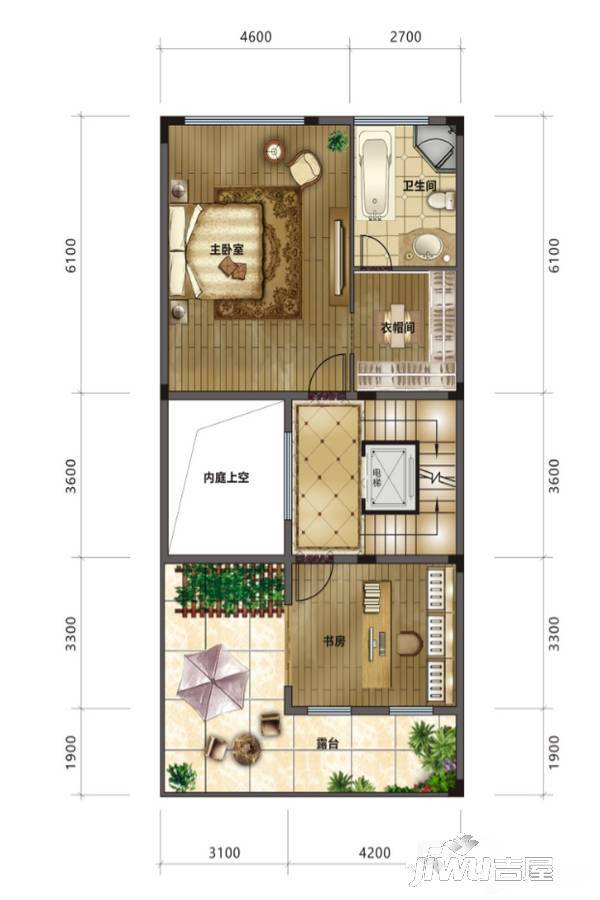 悦融湾4室2厅3卫225㎡户型图