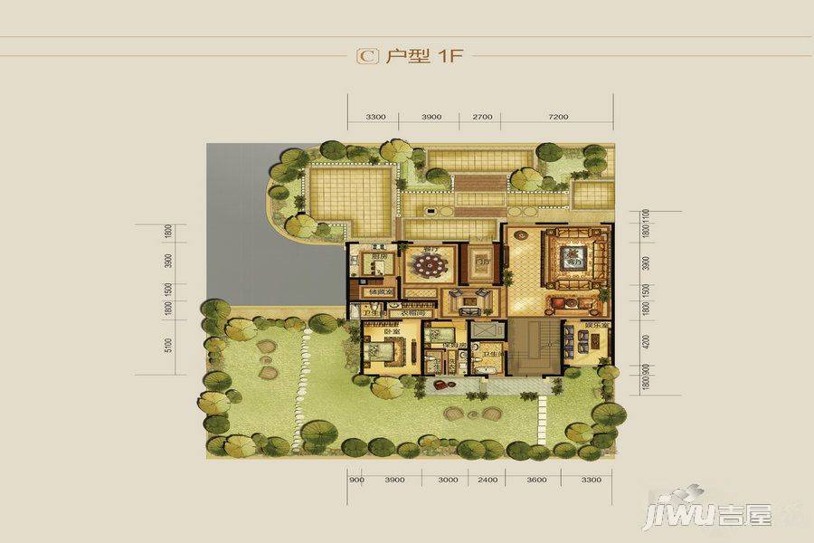 东方名都7室2厅9卫756㎡户型图