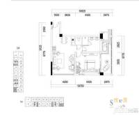 三亚湾红树林度假世界1室1厅1卫103.2㎡户型图