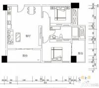 三亚湾红树林度假世界2室2厅1卫159㎡户型图