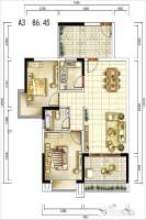 国芳佳苑2室2厅1卫86.5㎡户型图