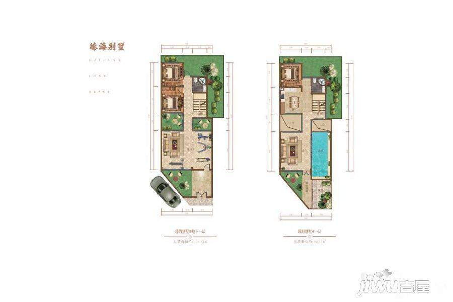 清凤海棠长滩5室2厅4卫96㎡户型图