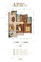 北京城建海云府3室2厅2卫100㎡户型图