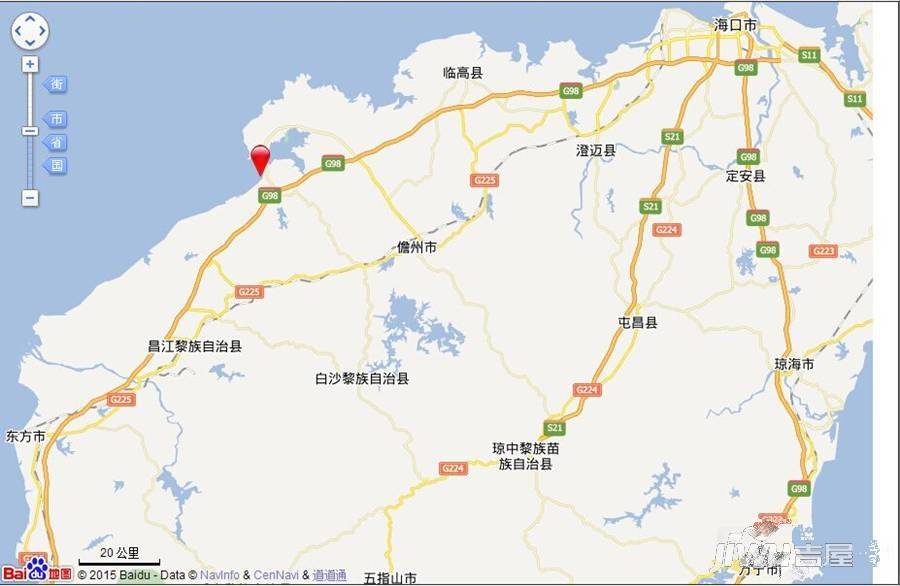中国海南海花岛位置交通图