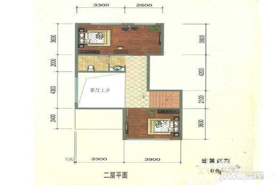 金景花语城1室1厅1卫88㎡户型图