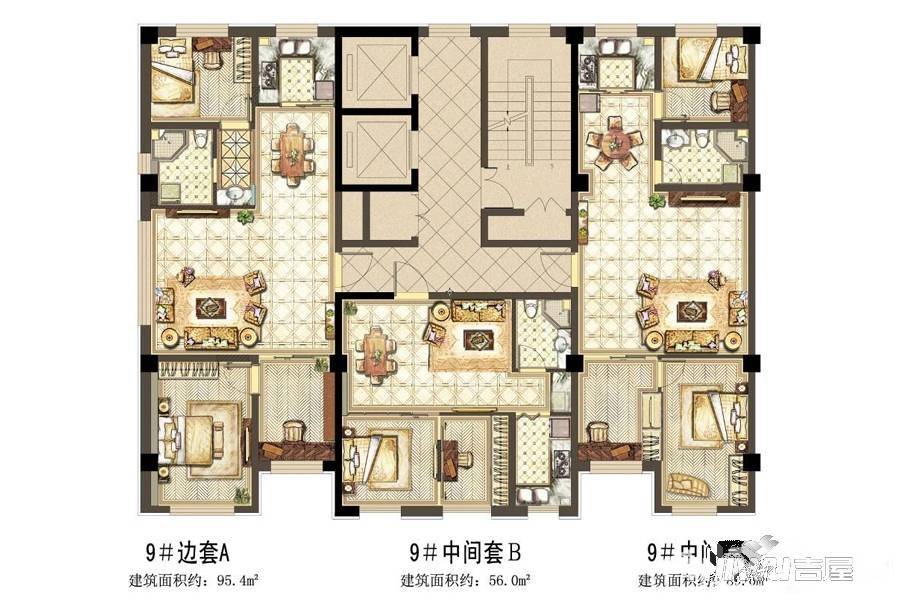 四季雅苑1室1厅1卫56㎡户型图